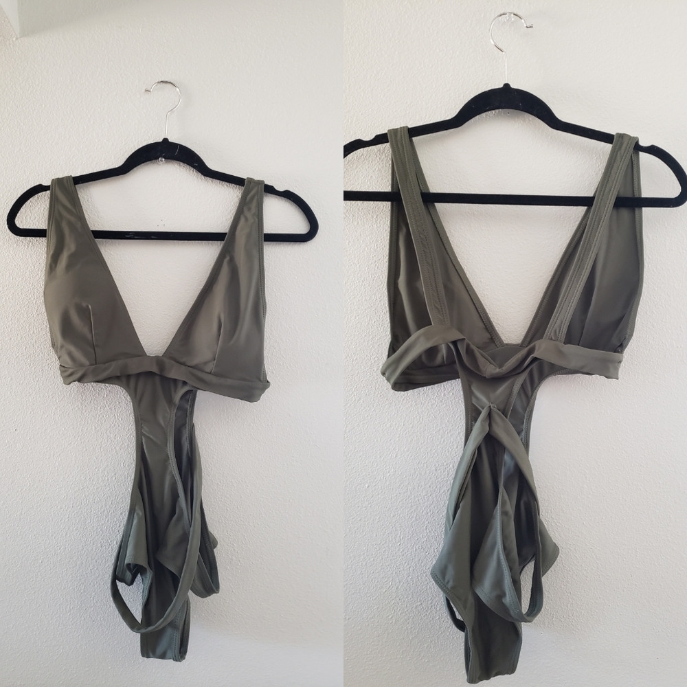 Worn once strappy cutout swimsuit